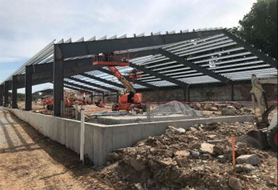 Arena structural steel completed